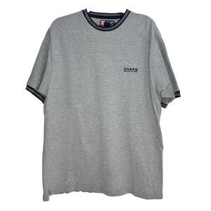 Vintage Chaps Ralph Lauren Crewneck Shirt Knitted Cotton Retro Textured L Gray